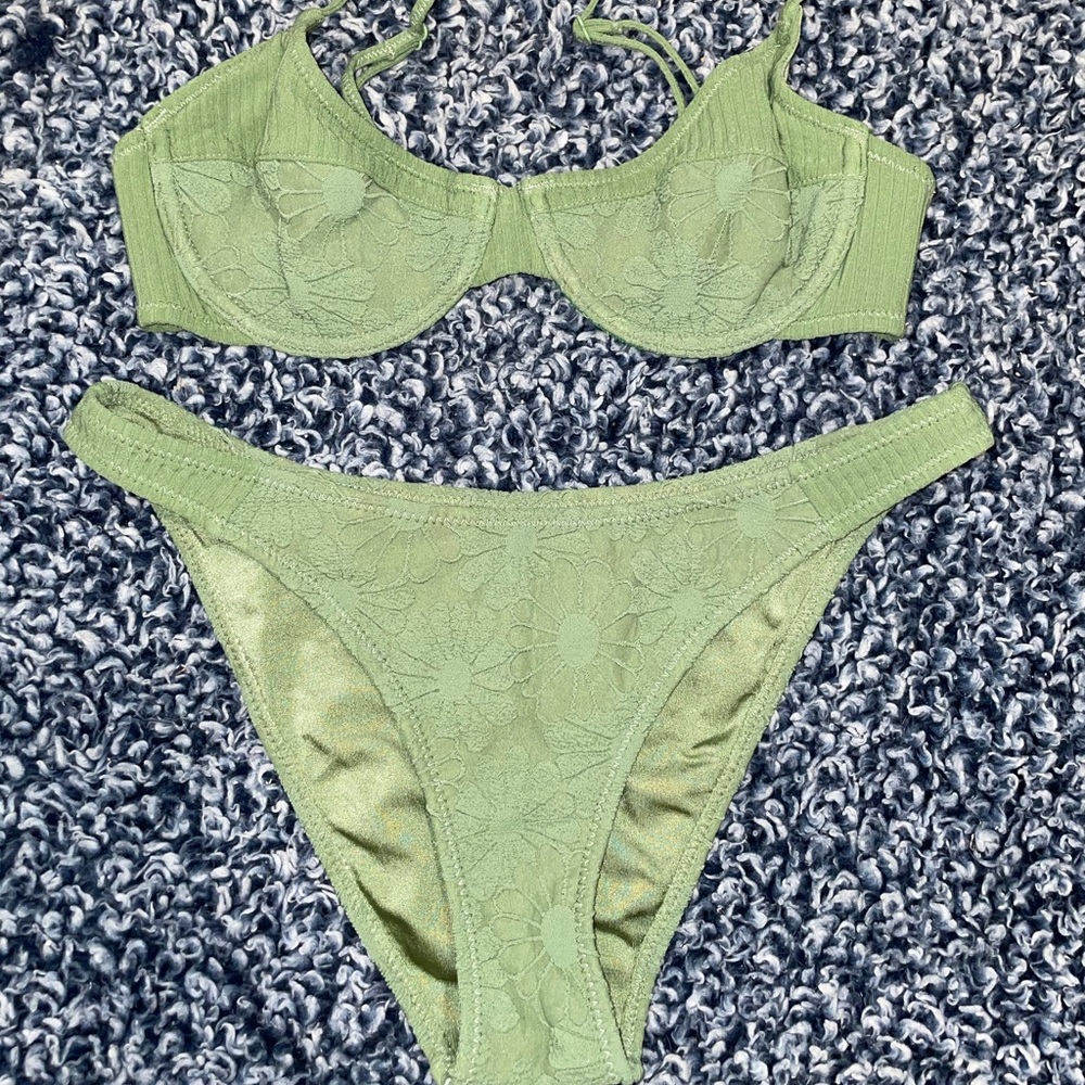 Triangl Olive Green Floral NOT FOR SALE